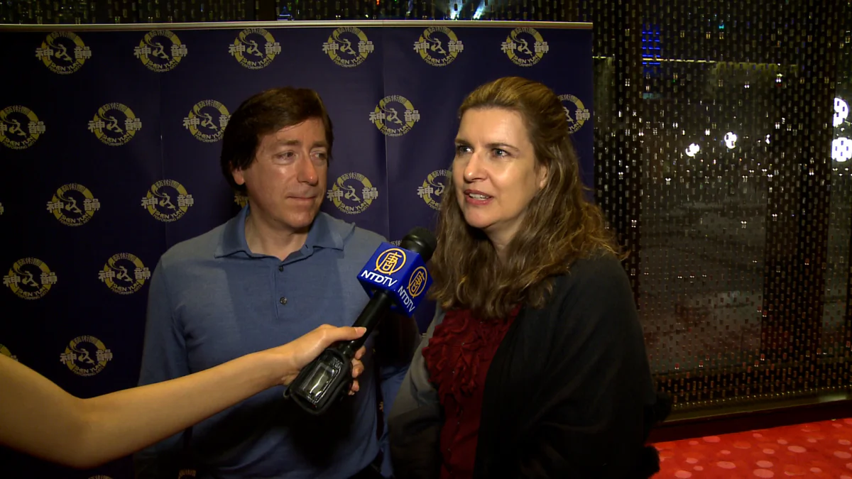 Doctors Marie St-Laurent and François Patenaude enjoyed Shen Yun Performing Arts at Place des Arts in Montreal on Jan. 10, 2015. (NTD Television)
