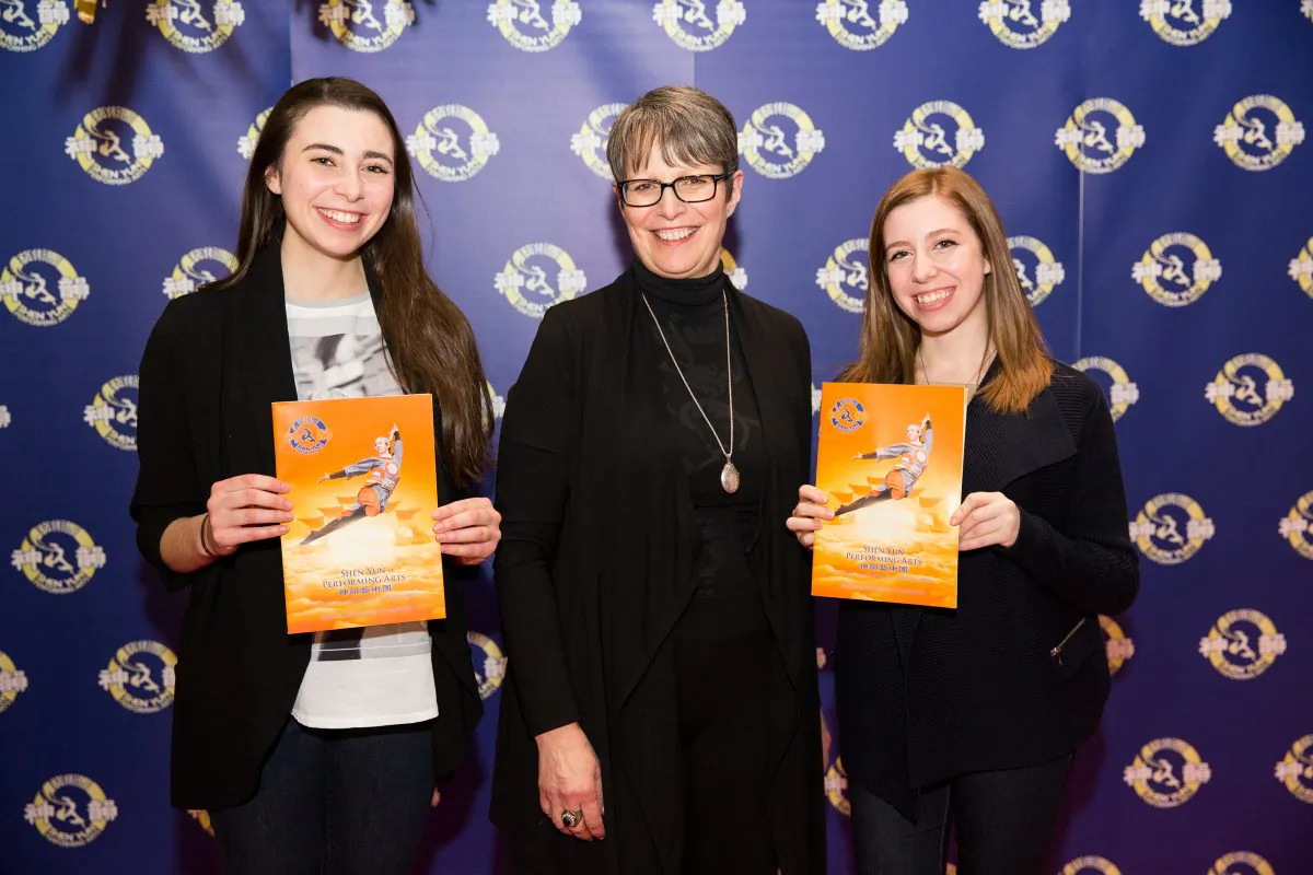 (L-R) Andria Carosielli, Luisa Sassano, and Cara Marie Carosielli enjoyed Shen Yun Performing Arts at Place des Arts in Montreal on Saturday evening, Jan. 10, 2015. (NTD Television)