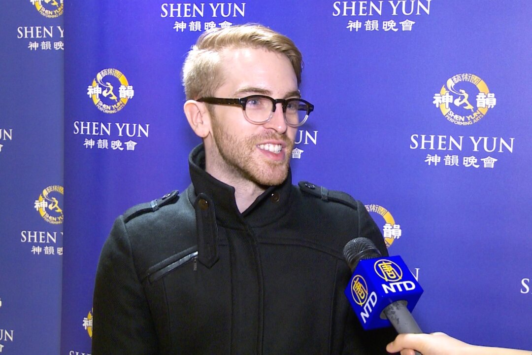 Mr. Brandt at Shen Yun Performing Arts at Lincoln Center on its second night in town, Jan. 10, 2015. (Courtesy of NTD Television)