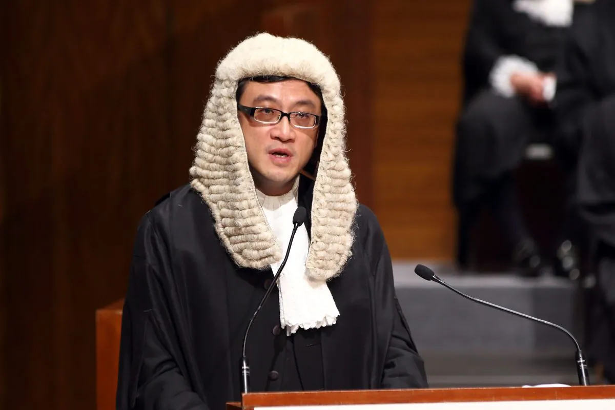 Outgoing president of the Hong Kong Bar Paul Shieh, on Jan. 13, 2014. (Poon Cai Zhu/Epoch Times) 
