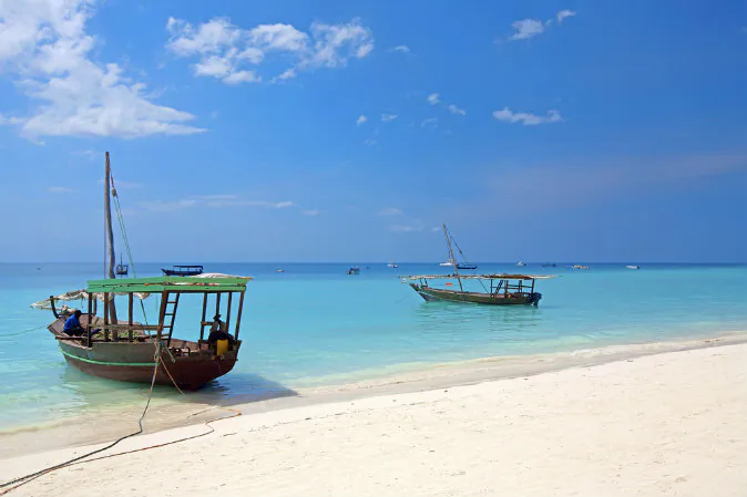 Zanzibar beach in Tanzania via Shutterstock*
