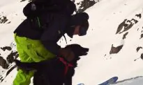 Man, Dog and Skiing in the Patagonia (Video)