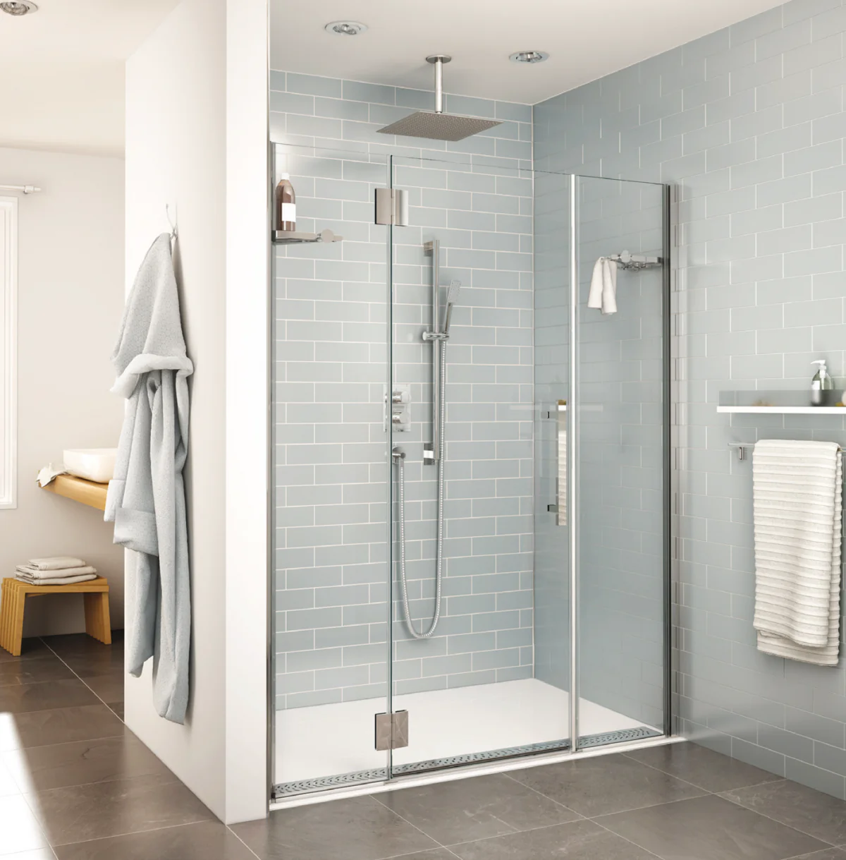 A bathroom designed for today that can be easily updated for future lifestyle changes.(Fleurco)