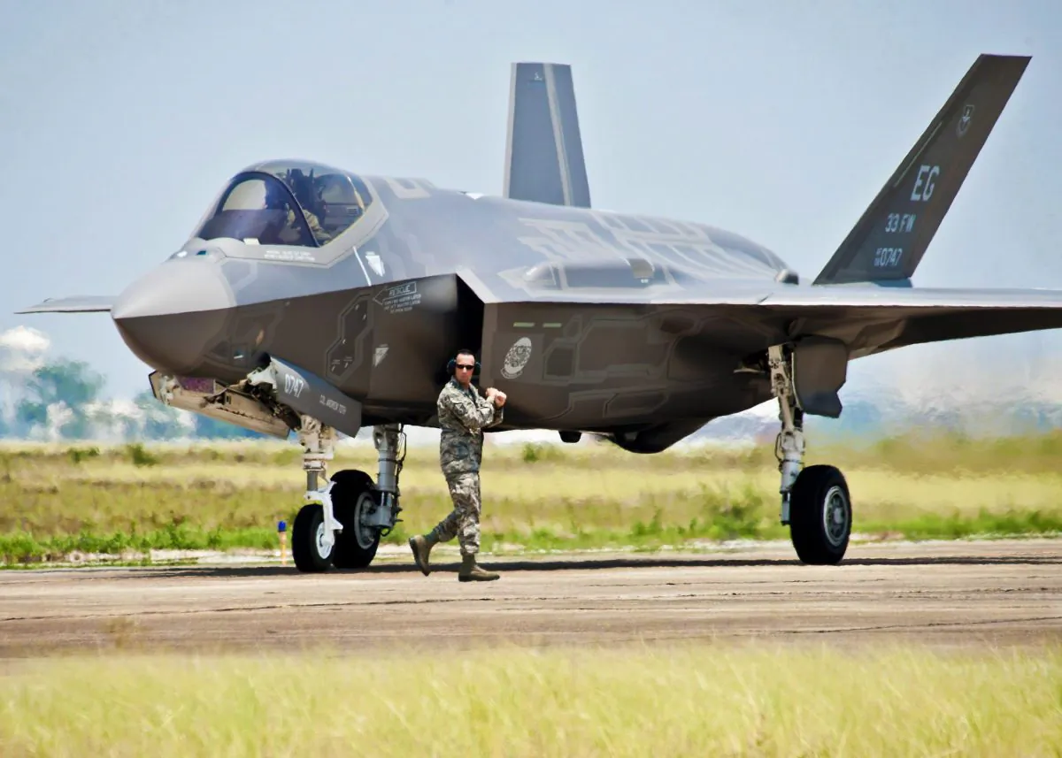 A U.S. Air Force F-35 Lightning II joint strike fighter sits at Eglin Air Force Base, Fla., July 14, 2011. A new study looking at Canada’s troubled military procurement system suggests the government’s own policies have contributed to the dysfunction and delay. (The Canadian Press/AP, U.S. Air Force, Samuel King Jr.)