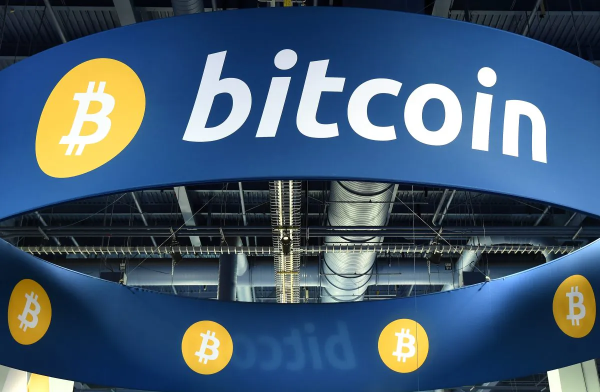 A general view of the Bitcoin booth at the 2015 International CES at the Las Vegas Convention Center on Jan. 8, 2015 in Las Vegas, Nevada. (Ethan Miller/Getty Images)