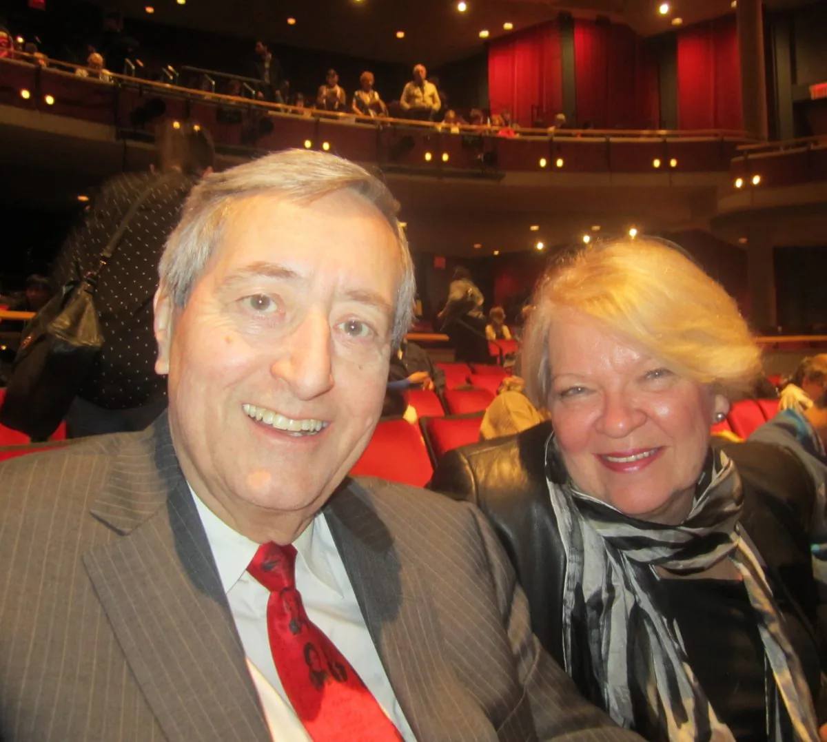 Radio host Bill Anderson and his wife enjoyed Shen Yun’s opening night performance at the Living Arts Centre on Friday, Jan. 16, 2015. (Lisa Ou/Epoch Times)