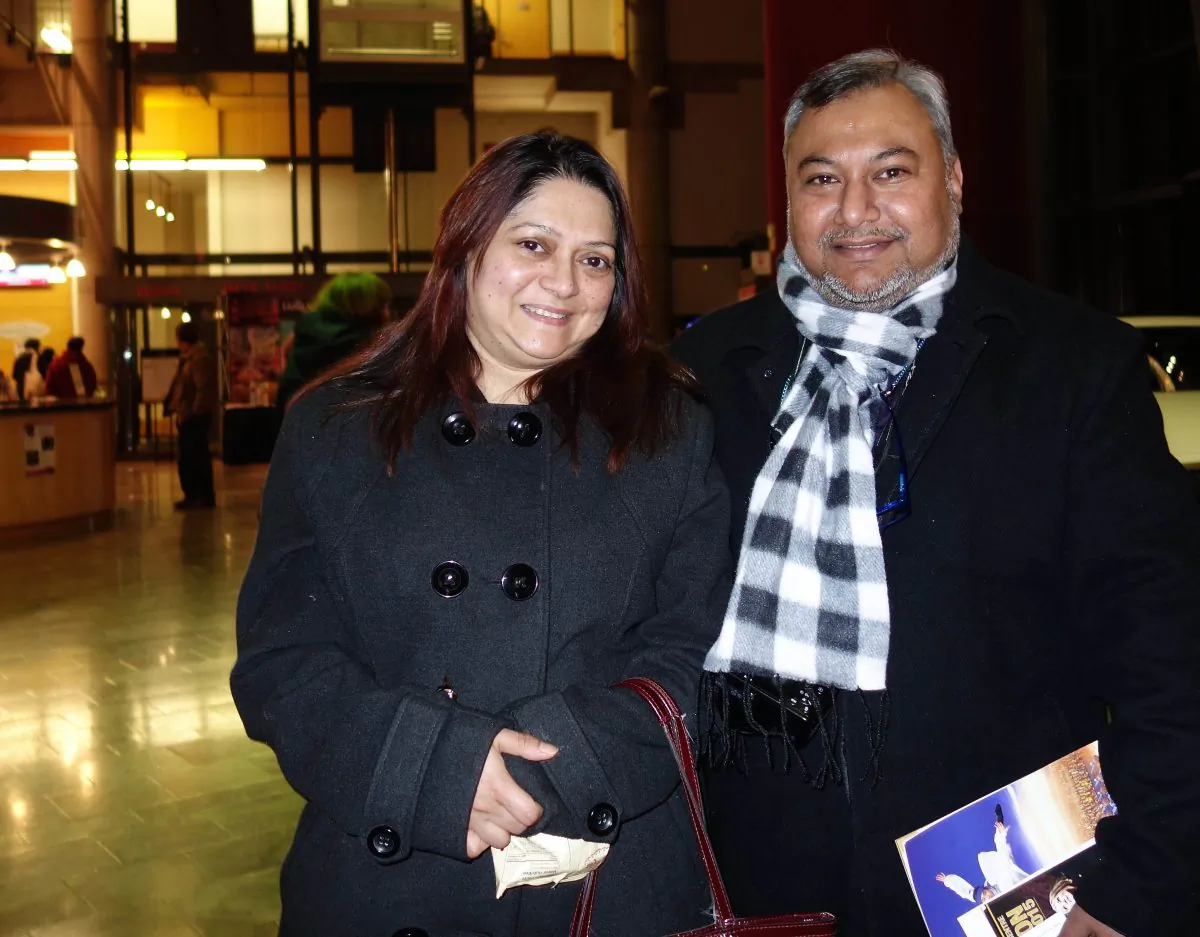 Ejaz Chowdhury and his wife, Marina Karim, enjoyed Shen Yun Performing Arts at the Living Arts Centre in Mississauga on Friday night, Jan. 16, 2015. (Matthew Little/Epoch Times)