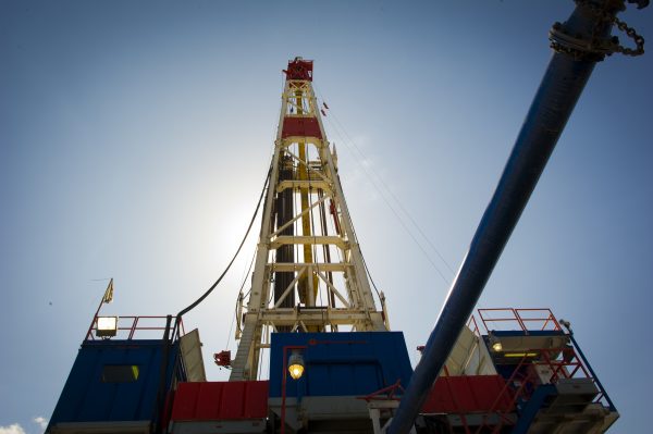 US-Energy-Gas-Environment A Consol Energy Horizontal Gas Drilling Rig explores the Marcellus Shale outside the town of Waynesburg, Penn., on April 13, 2012. (Mladen Antonov/AFP/Getty Images)