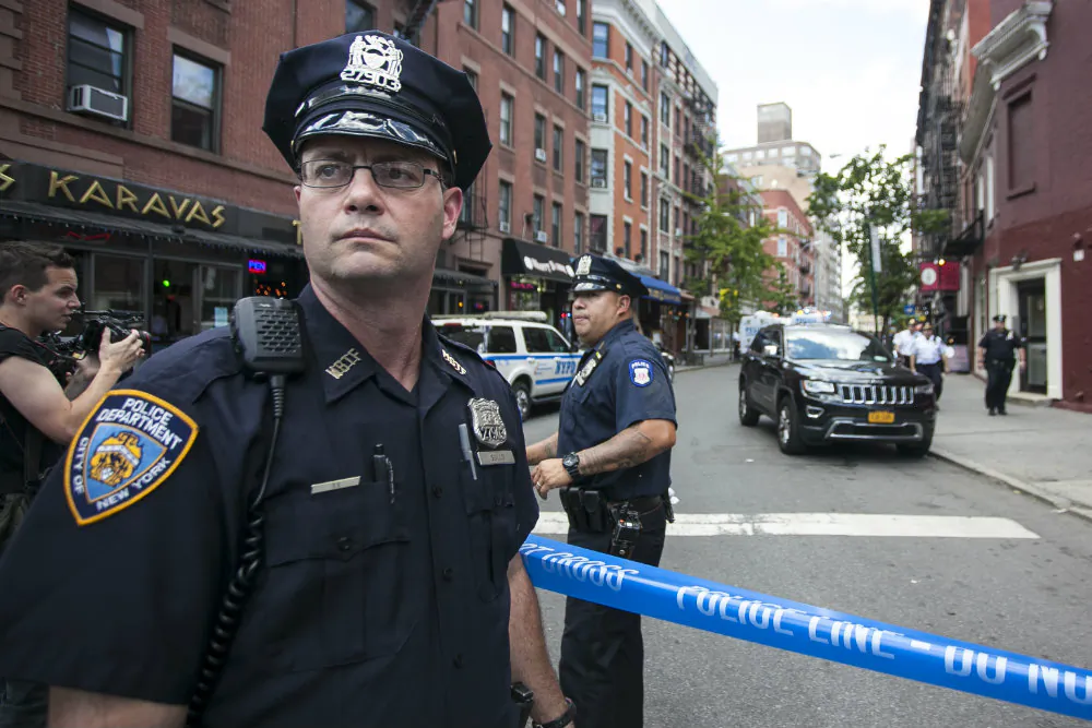 A file photo of an NYPD officer in Manhattan, New York, July 28, 2014. (Samira Bouaou/Epoch Times)