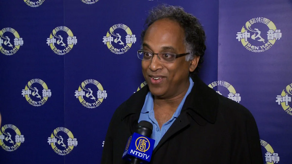 After seeing Shen Yun Performing Arts at the Living Arts Centre on Saturday night, Jan. 17, 2015, math professor Sivabal Sivaloganathan described the performance as “impressive, amazing, astounding.” (Evan Ning/Epoch Times)