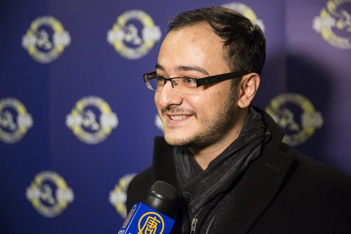 Fashion magazine photographer Bardia Nouri attended Shen Yun's performance at Living Arts Centre in Mississauga, Canada on Jan. 17, 2015. Next year he intends to come with a group of friends. (Evan Ning/NTD)