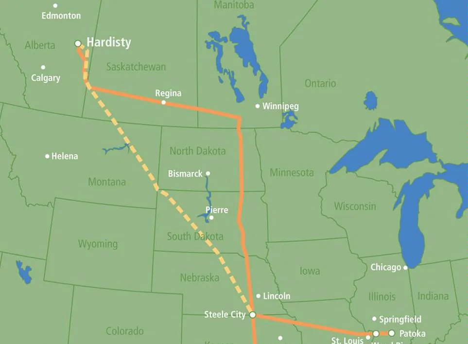 The proposed Keystone XL expansion would cut across both the Yellowstone and Missouri rivers (State.gov)