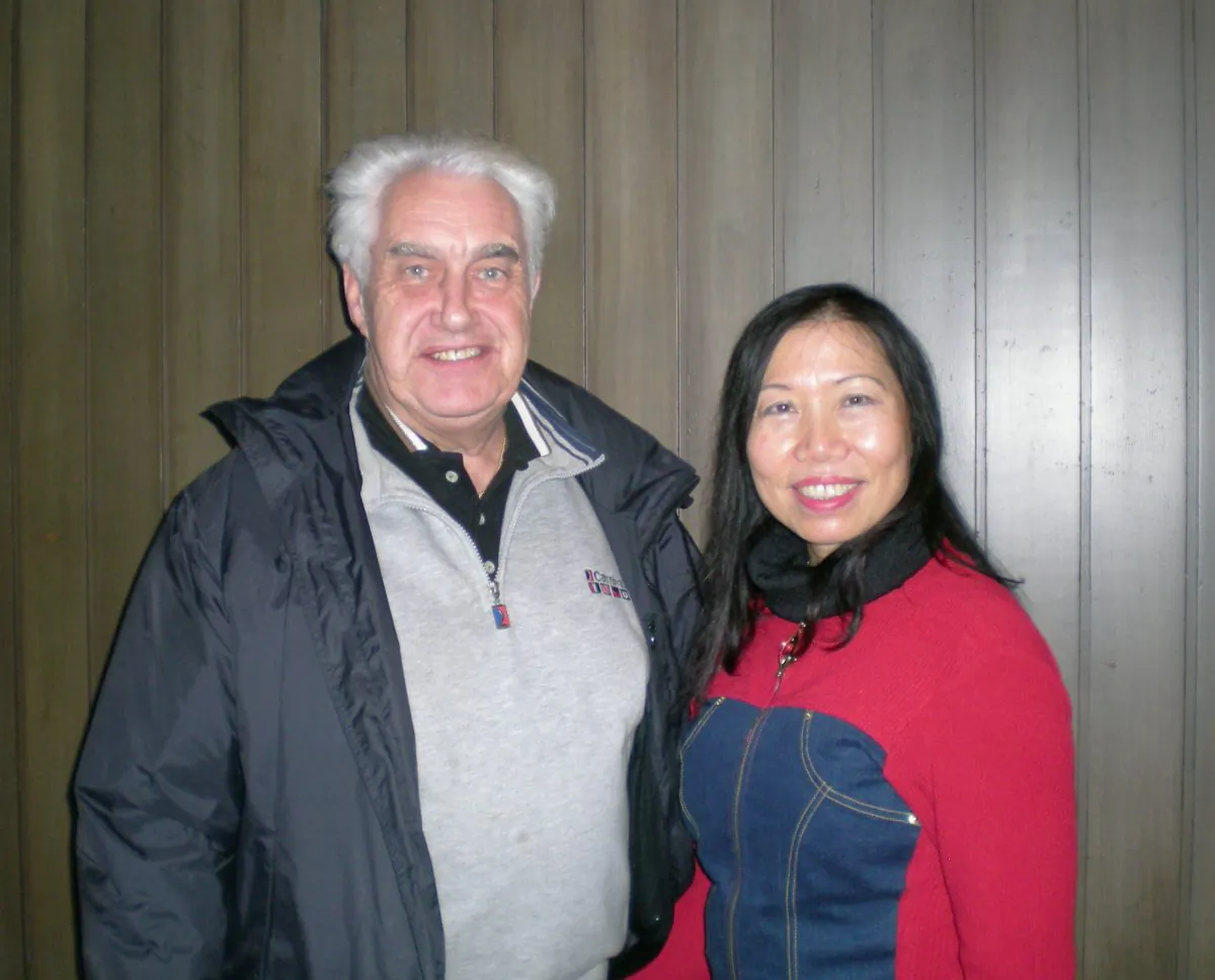 Teresa Yu and Robert Eli at the Queen Elizabeth Theatre on Jan. 18, 2015, after seeing Shen Yun's performance. (Joan Delaney/Epoch Times) 