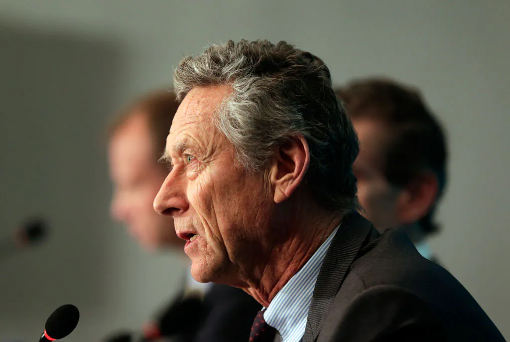 International Monetary Fund's Research Department Director Olivier Blanchard speaks during a press briefing at a hotel in Beijing, China Tuesday, Jan. 20, 2015. (AP Photo/Andy Wong)