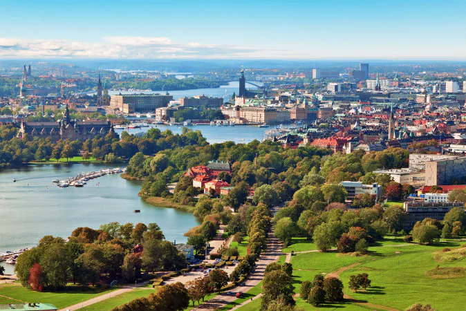 Scenic summer aerial panorama of Stockholm, Sweden via Shutterstock*