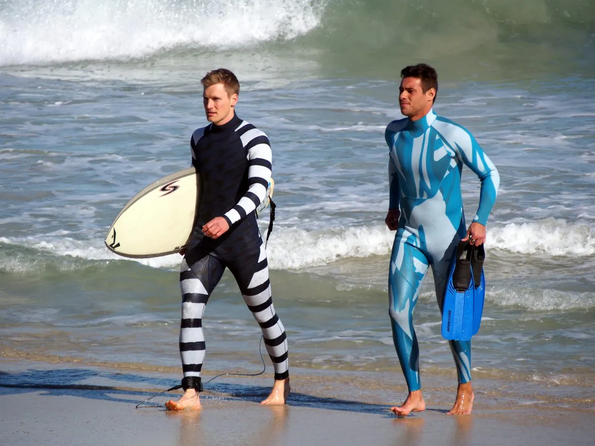 Shark deterring wetsuits, designed to camouflage or repel. (Shark Attack Mitigation Systems (SAM))