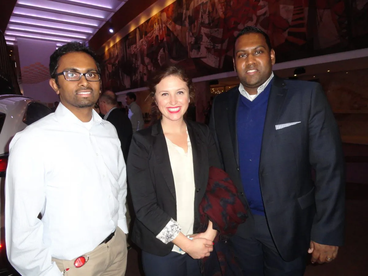Rogers Communications team members Tony Phillip, Kayleigh Hennessey, and Tony Phillip enjoyed Shen Yun Performing Arts at the Sony Centre in Toronto on Jan. 22, 2015. (Madalina Hubert/Epoch Times)
