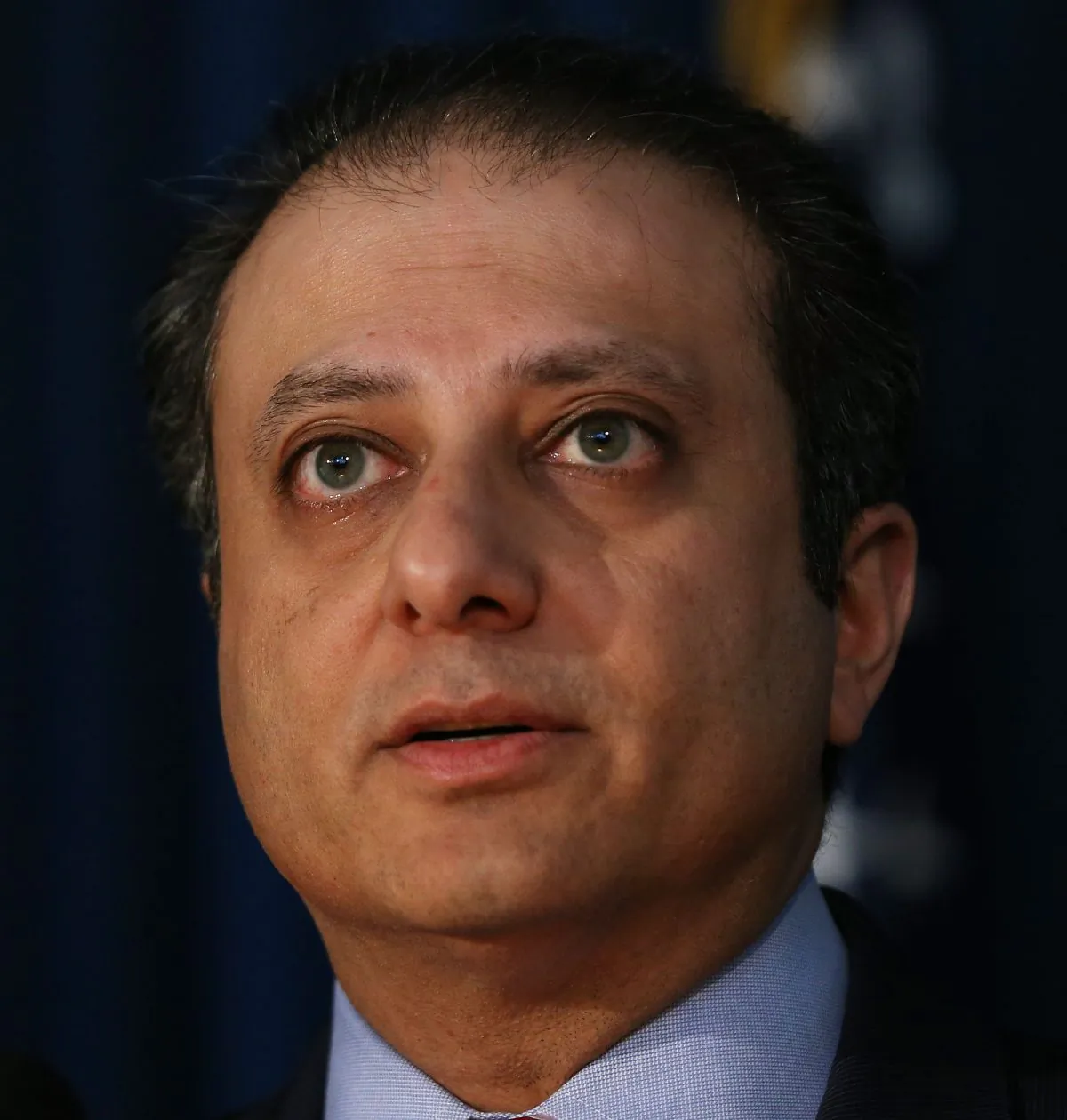 Preet Bharara, U.S. Attorney for the Southern District of New York speaks at a press conference on Jan. 22, 2015 in New York City. (Photo by Spencer Platt/Getty Images)
