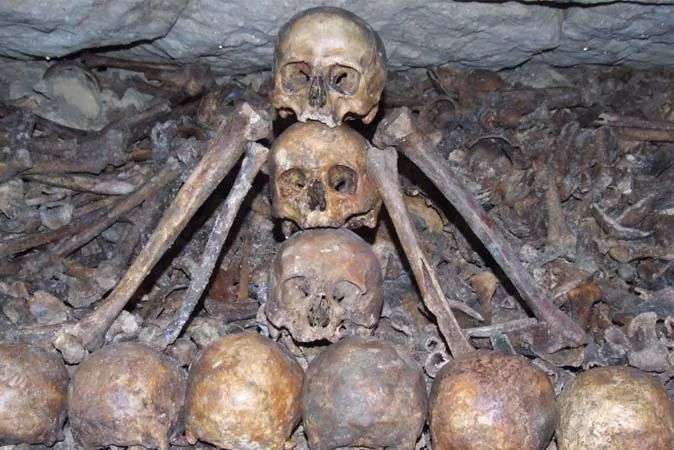 Bones in the Paris catacombs. (Jjmusgrove via Compfight cc*)