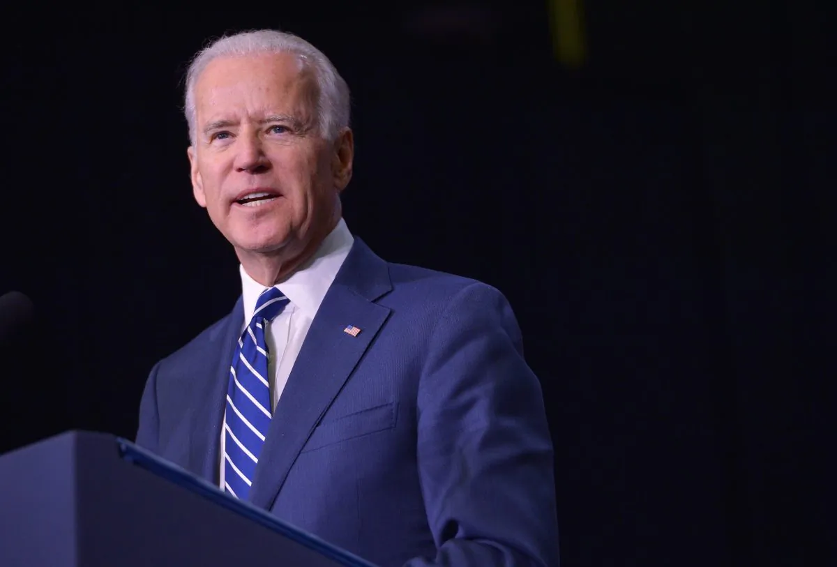Then-Vice President Joe Biden speaks as he introduces then-President Barack Obama at Pellissippi State Community College in Knoxville, Tennessee, on Jan. 9, 2015. (Mandel Ngan/AFP/Getty Images)