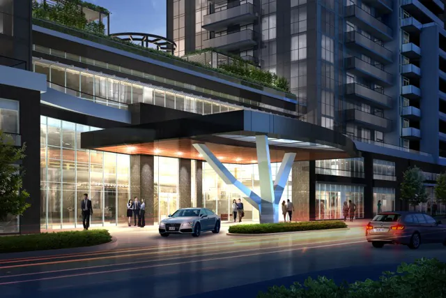 Porte Cochere at 5959 Yonge. (Ghods Builders)