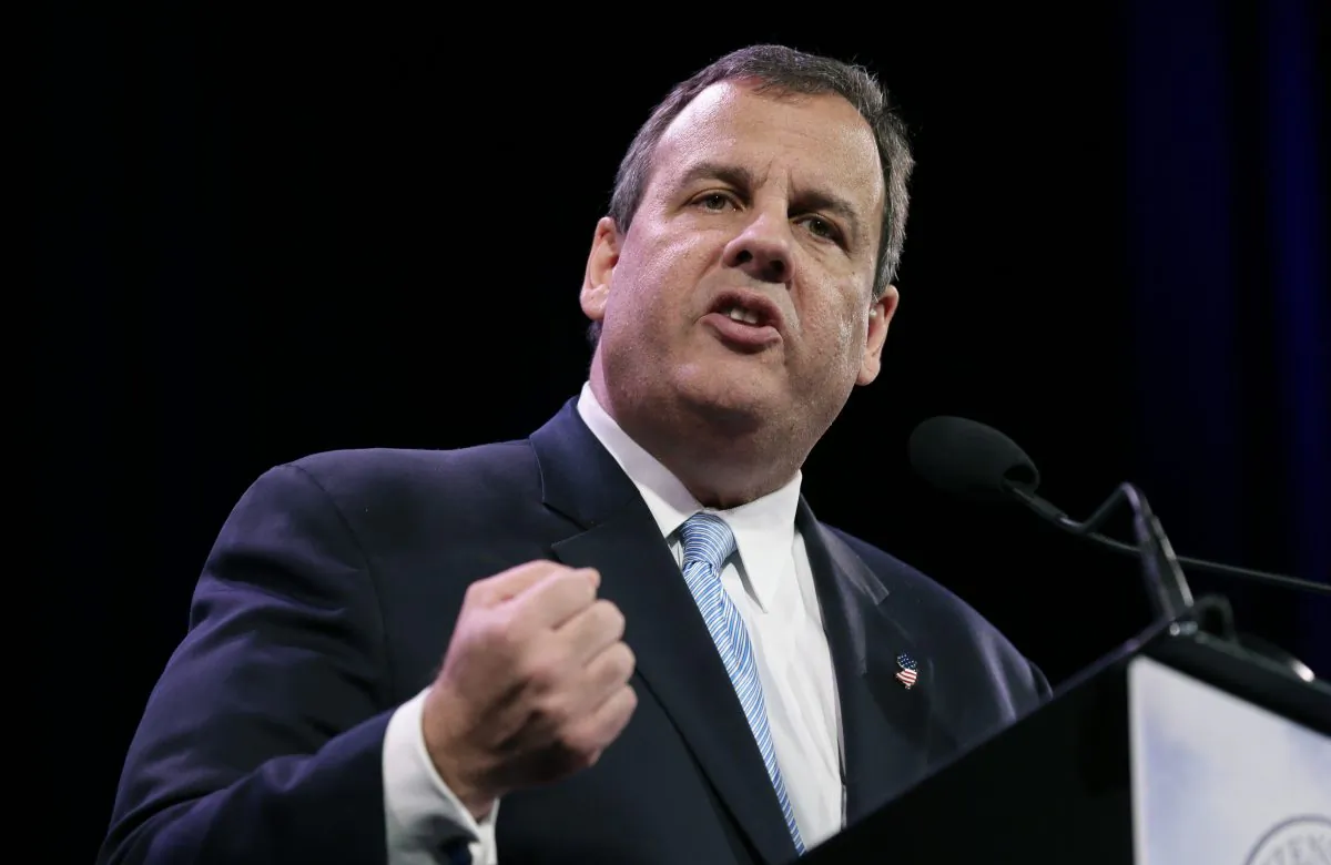 New Jersey Gov. and potential presidential candidate Chris Christie speaks during the Freedom Summit in Des Moines, Iowa on Jan. 24, 2015. (AP Photo/Charlie Neibergall)