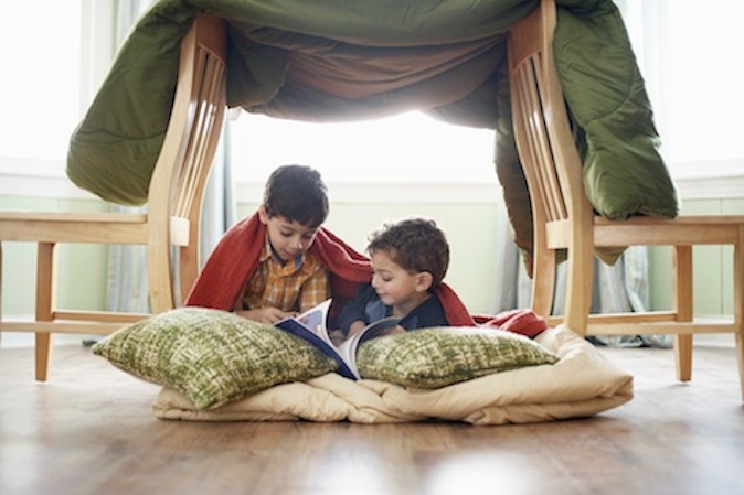Forts give children a feeling of privacy and they may even disappear into them for a while. (Fuse/Thinkstock)
