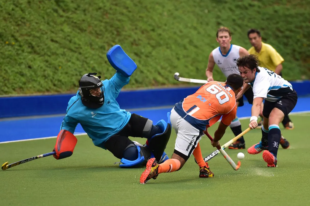 Action from the Khalsa-A against HKFC at King’s Park earlier in the season when Khalsa-A won the match 8-2. Khalsa-A won their latest encounter with HKFC-A 5-1 at HKFC on Sunday Jan 25, 2015. (Bill Cox/Epoch Times)