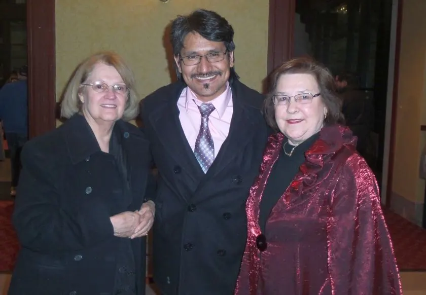 (L-R) Yvonne Pagan, Alex Murillo, and Jeanette Serens at the Duke Energy Center for the Performing Arts in Raleigh on Jan. 28, 2015 after watching Shen Yun Performing Arts. (Epoch Times)