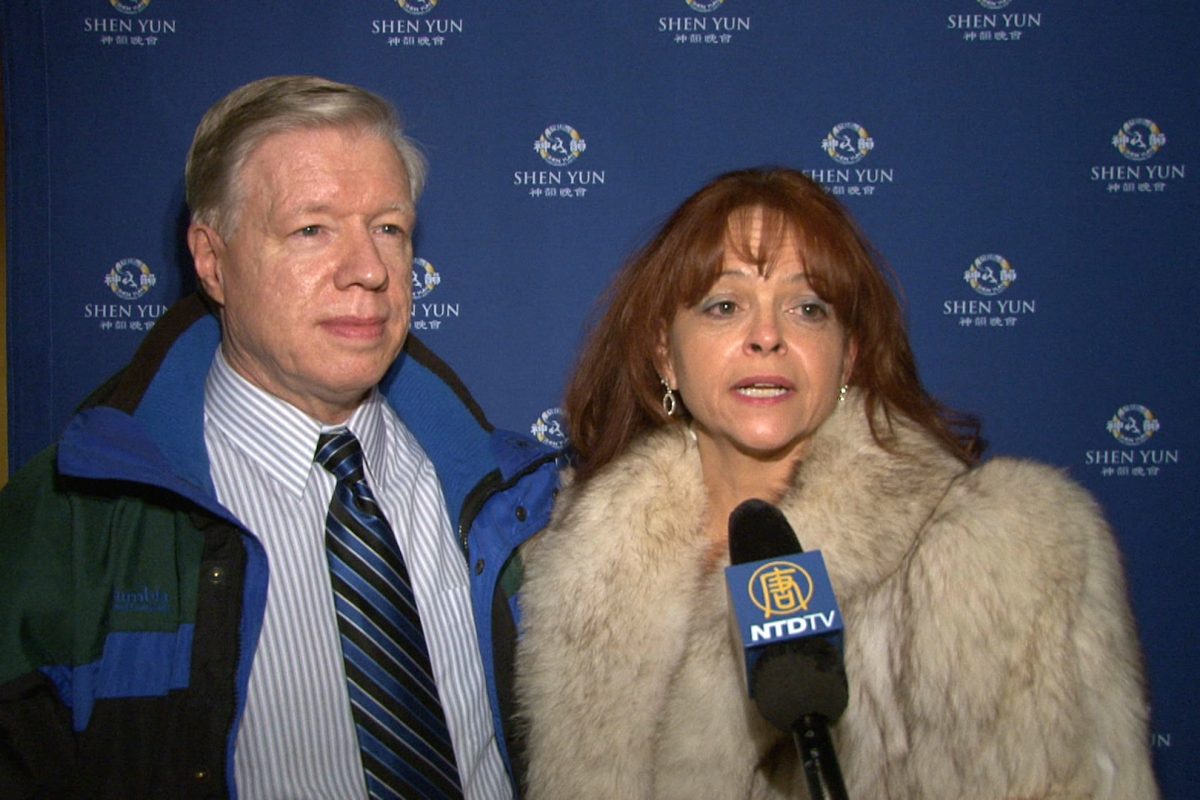 Tess Sharpe and Mark Dearry at the Duke Energy Center For The Performing Arts on Jan. 28, 2015. (Courtesy of NTD Television)