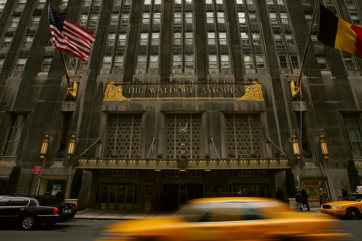 The Waldorf-Astoria hotel is shown January 17, 2005 in New York City. (Spencer Platt/Getty Images)