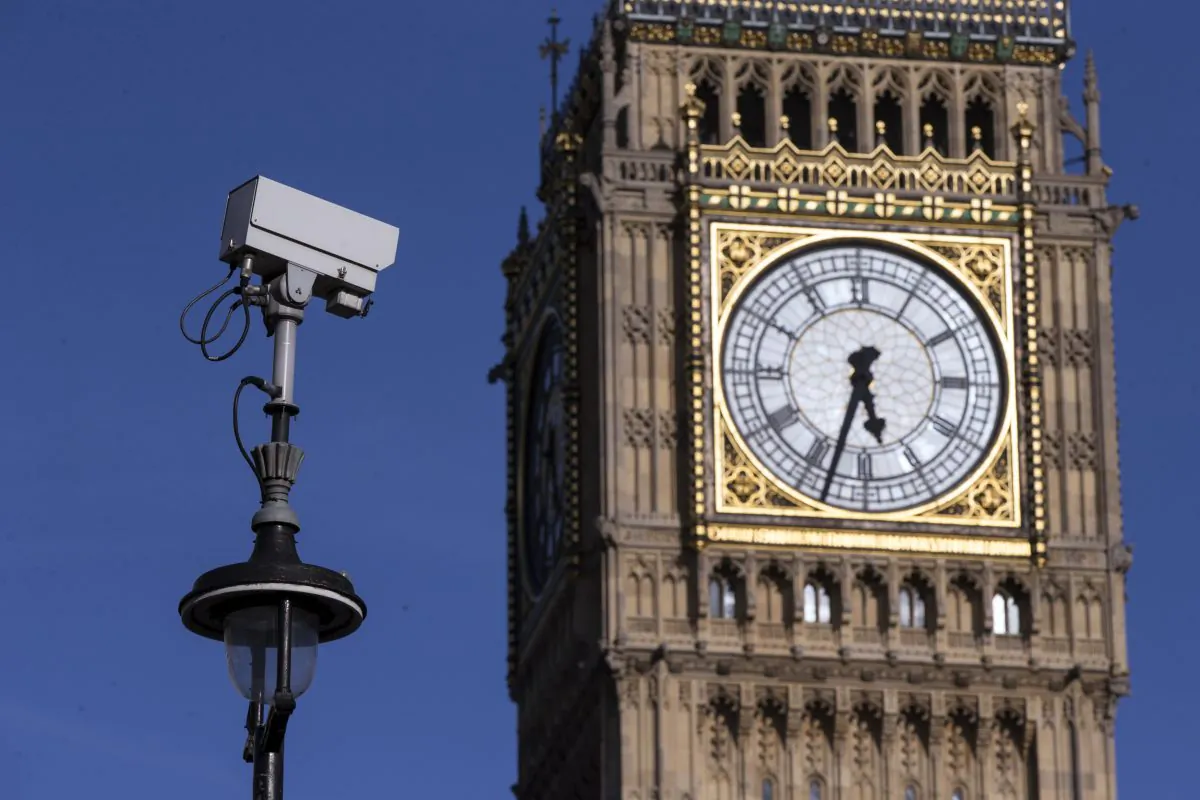 A CCTV camera in Westminster, London, on April 15, 2014. (Oli Scarff/Getty Images)