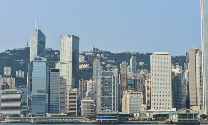 View of Central Hong Kong from Kowloon Aug 1, 2014. (Epoch Times)