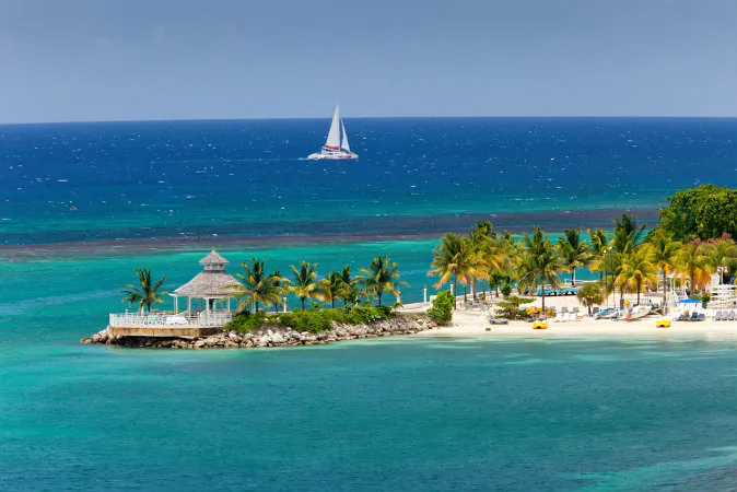 island peninsula in Ocho Rios, Jamaica via Shutterstock*