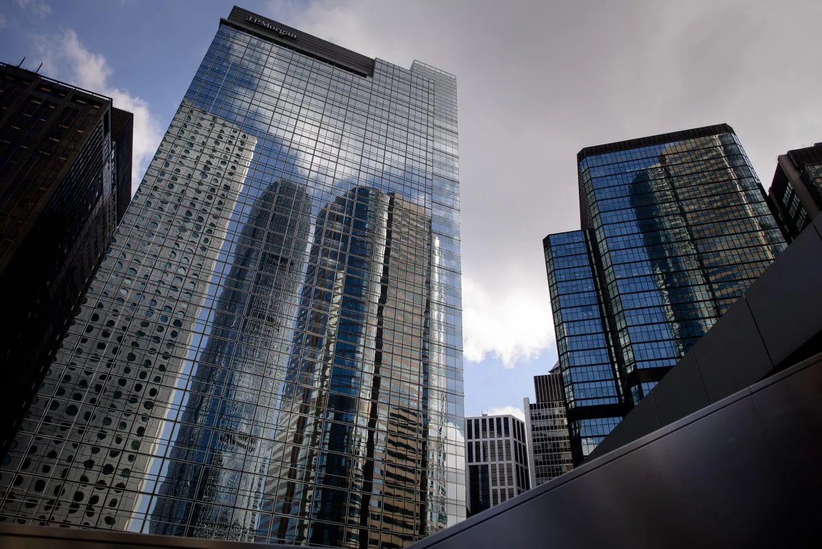 The Asia headquarters of JPMorgan in Hong Kong. (Philippe Lopez/AFP/Getty Images)