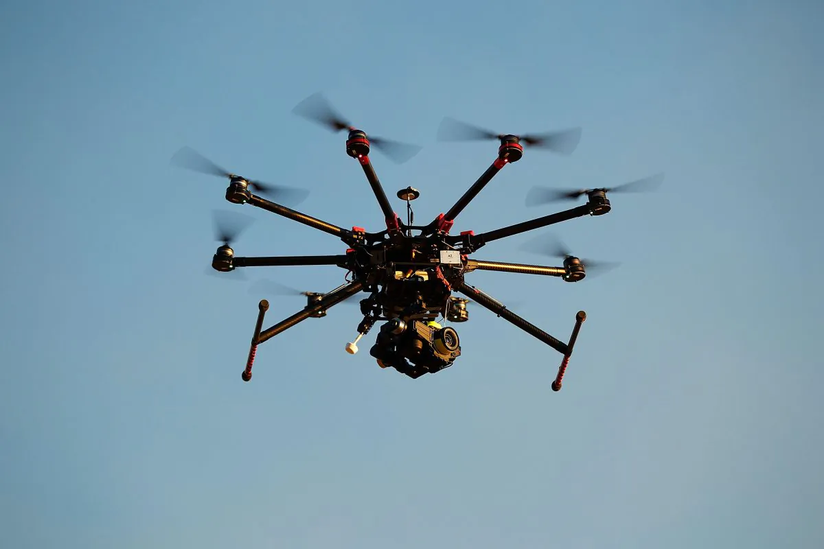 A custom built DJI s1000 Drone in operation at Palm Beach in Sydney, Australia, on July 4, 2014. (Brendon Thorne/Getty Images)