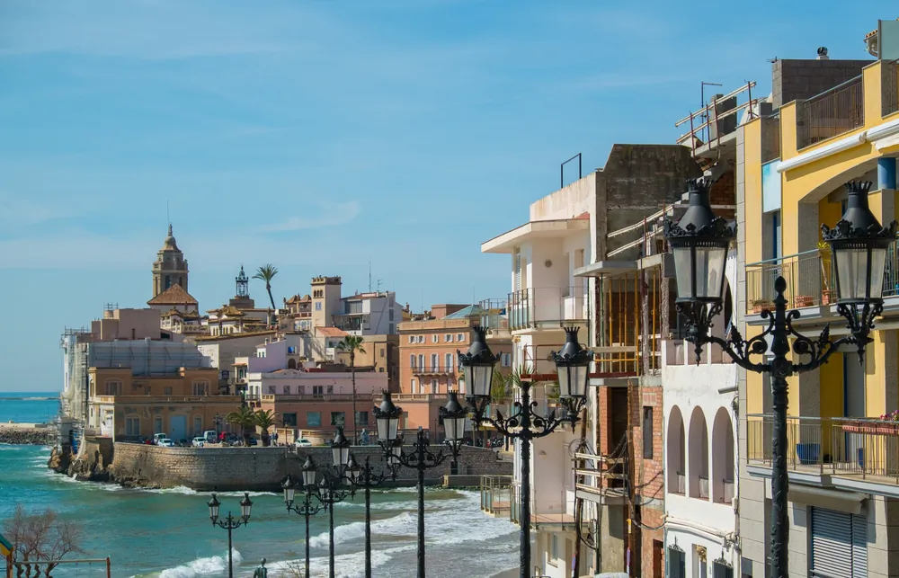 Beautiful town of Sitges, Spain via Shutterstock*