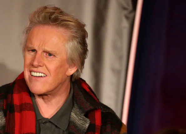 Actor Gary Busey speaks onstage at the "All Star Celebrity Apprentice" breakfast session during the NBCUniversal portion of the 2013 Winter TCA Tour- Day 3 at the Langham Hotel on January 6, 2013 in Pasadena, California. (Photo by Frederick M. Brown/Getty Images)