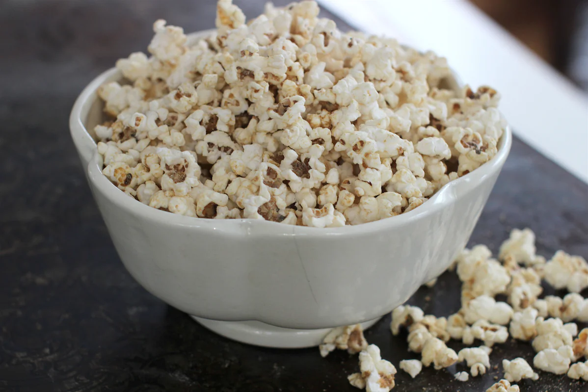 Salty-Sweet Peanut Honey Popcorn. (AP Photo/Matthew Mead)