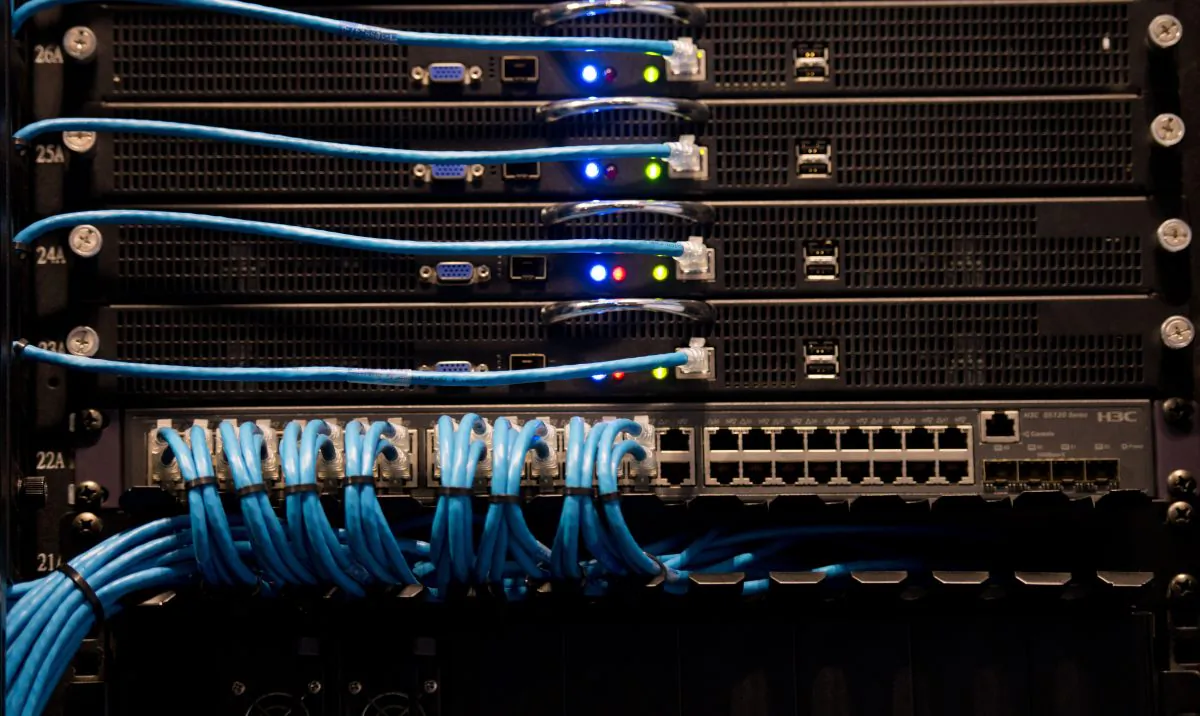 An internet server at the World Internet Conference in Wuzhen, Zhejiang Province, China, on Nov. 19, 2014. (Johannes EIsele/AFP/Getty Images) 