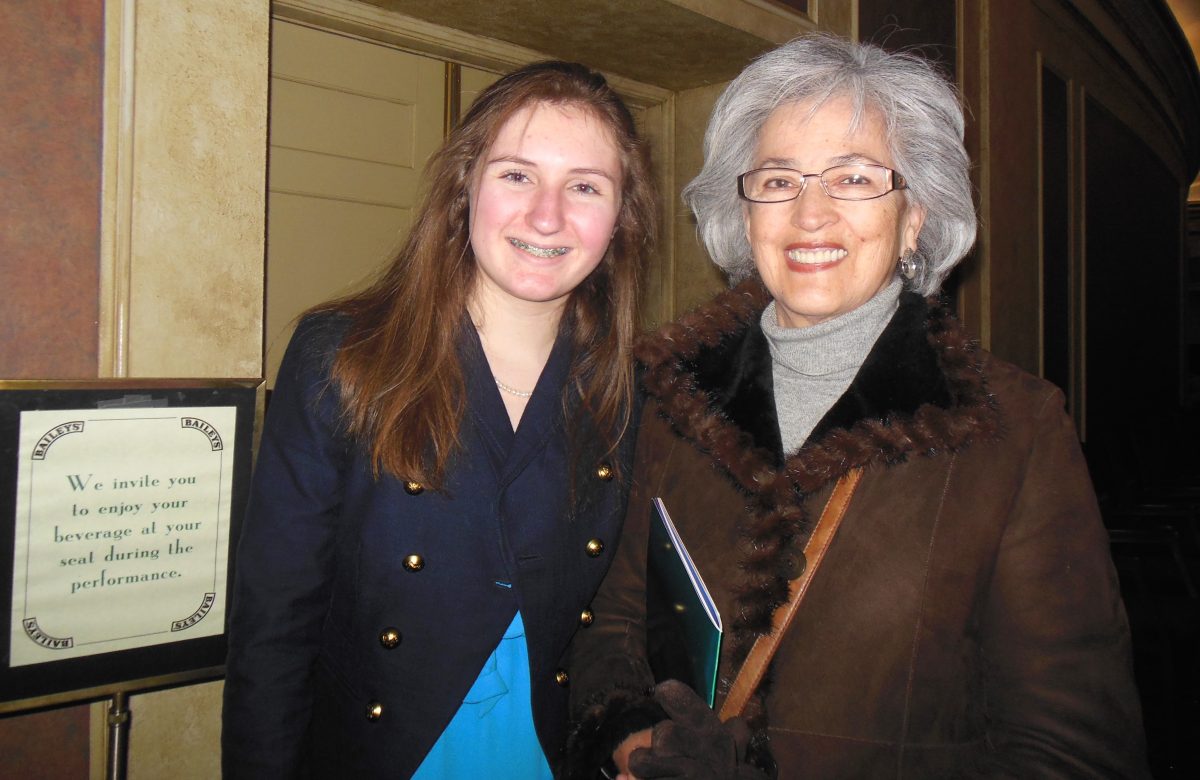 Sophia Campbell and her grandmother, Leonor Campbell, enjoyed Shen Yun Performing Arts at the Orpheum Theatre on Feb. 13, 2015. (Sherry Dong/Epoch Times)