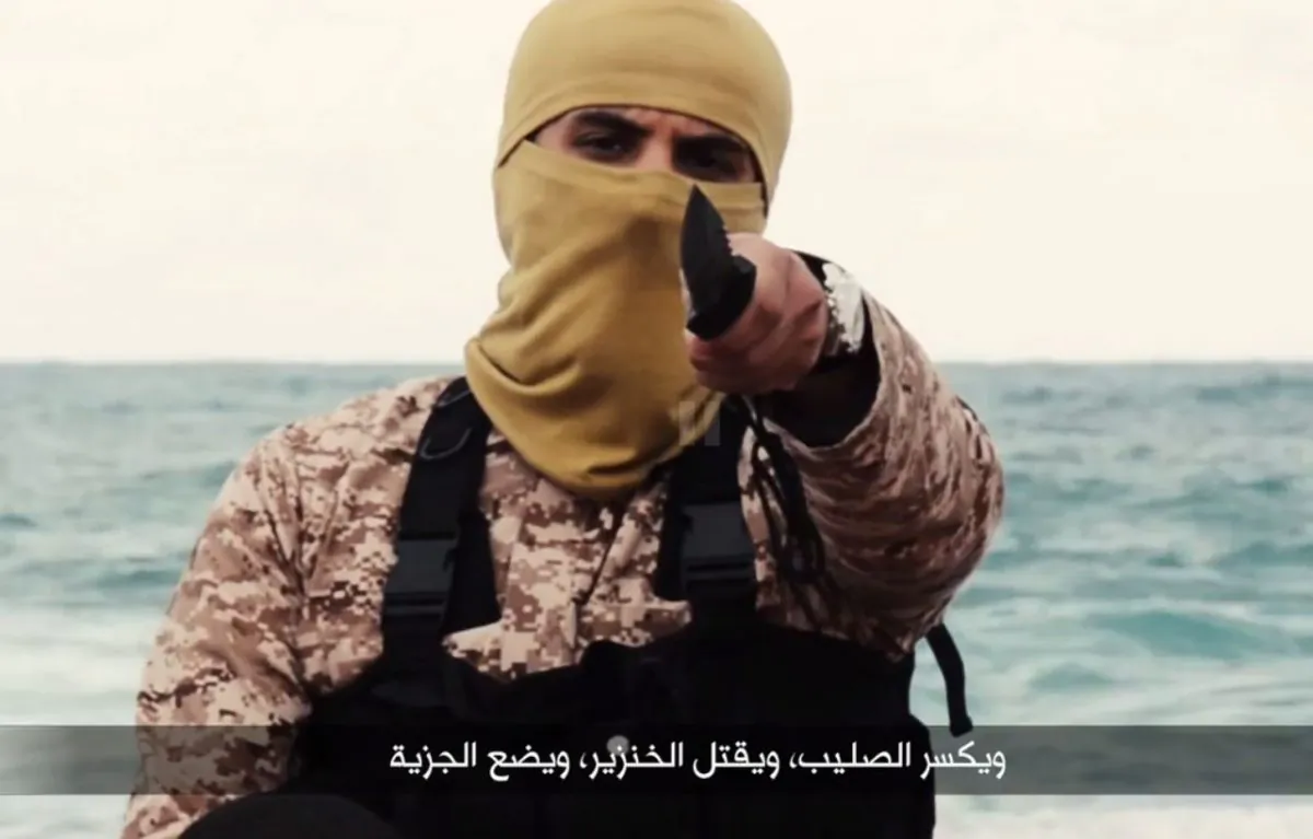 An ISIS militant in a screenshot of a propaganda video. (ISIS)