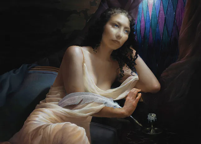 “Au Clair de la Lune,” 2013, by Camie Salaz, 38 inches x 46 inches, oil on canvas. (Courtesy of Camie Salaz)
