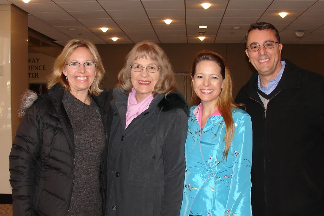 Dr. Winkler (R) attended Shen Yun Performing Arts with his mother-in-law, sister-in-law, and wife, on Feb. 15, 2015. (Ying Wan/Epoch Times)