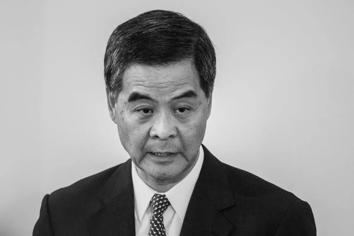 Hong Kong Chief Executive Leung Chun-ying answers questions during a press conference in Hong Kong on Oct. 16, 2014. (Philippe Lopez/AFP/Getty Images)