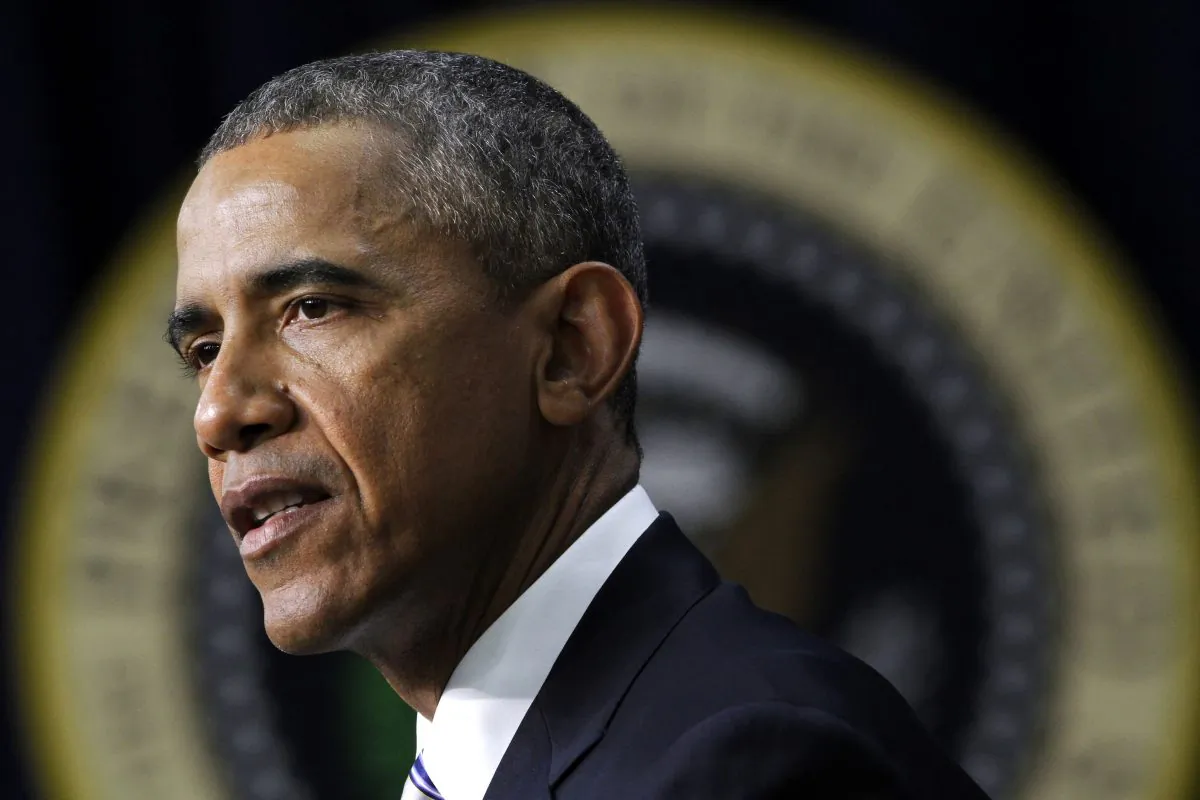 President Barack Obama speaks at the White House Summit on Countering Violent Extremism, Wednesday, Feb. 18, 2015, in the South Court Auditorium of the Eisenhower Executive Office Building in Washington, D.C. (AP Photo/Jacquelyn Martin)