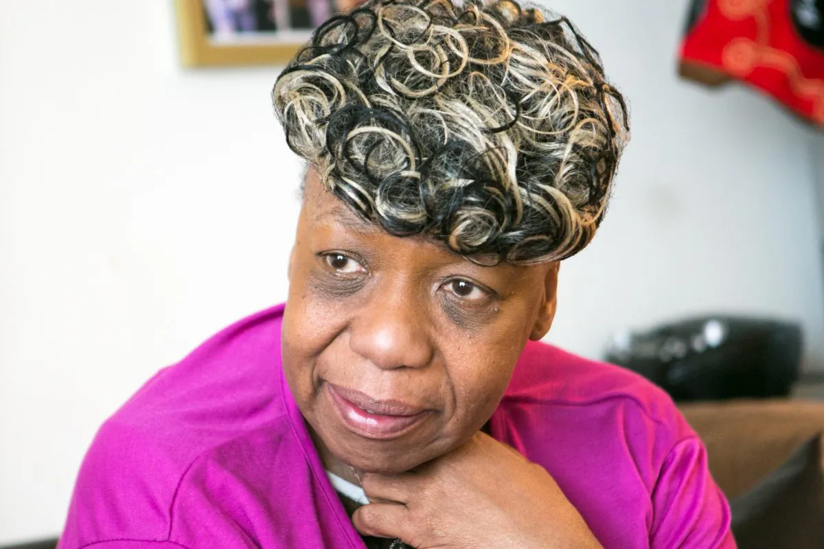 Gwen Carr, Eric Garner’s mother, at her home on Staten Island on Feb. 10, 2015. (Benjamin Chasteen/Epoch Times)