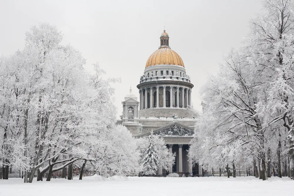 Saint-Petersburg in winter via Shutterstock*