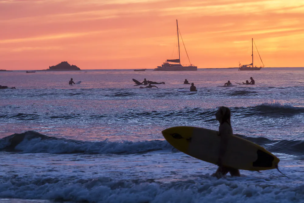 Sunset on Playa Tamarindo, Guanacaste, Costa Rica via Shutterstock*