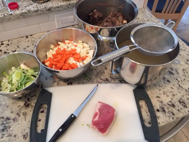 This soup is made with a homemade bone broth. Bone broths are one of those “miracle” concoctions that are good for our health and soul.
